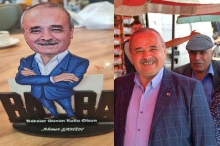 Belediye Başkanı Ahmet Şahin'e erken Babalar günü kutlaması