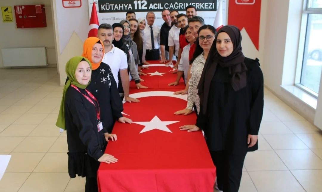 Kütahya'da 112 Acil Çağrı Merkezi'nde Yemin Töreni Düzenlendi.