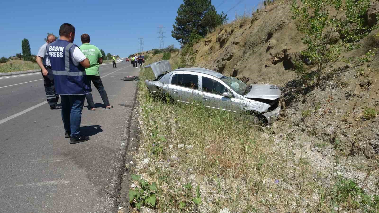 Tavşanlı'da köpek çarpmalı trafik kazası