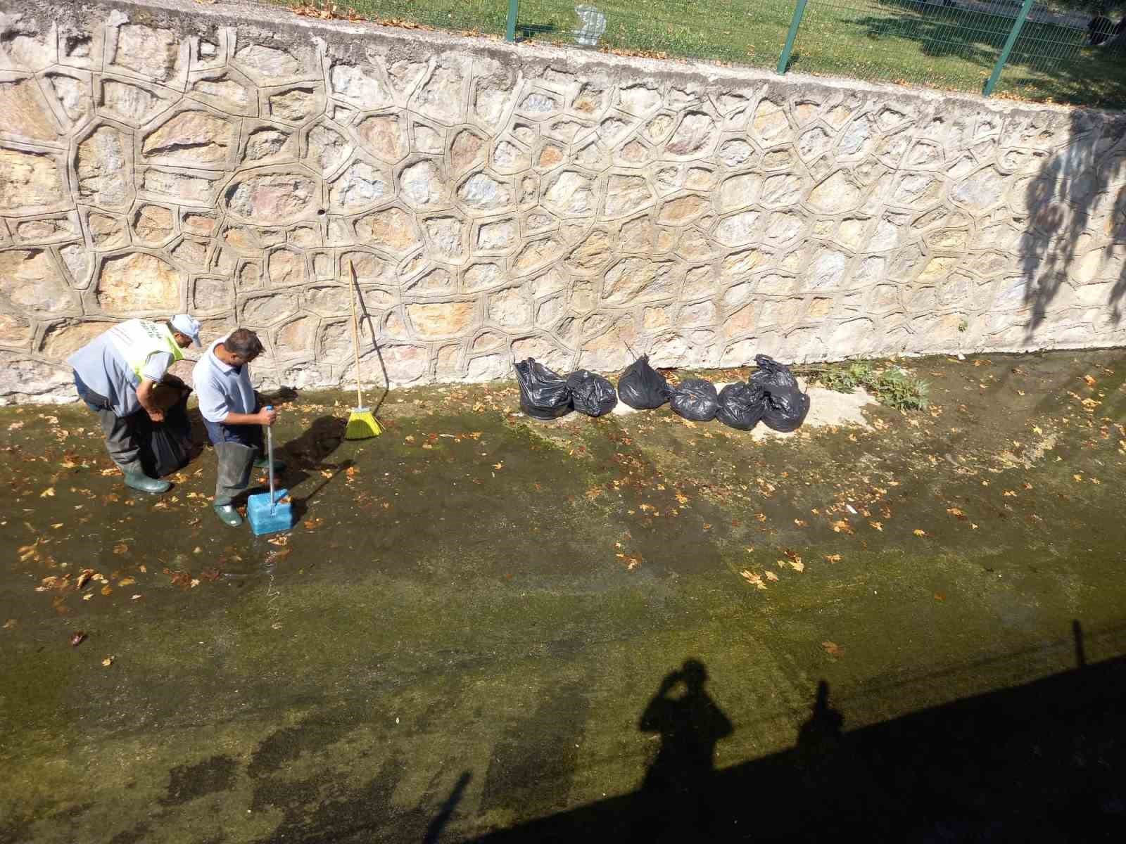 Bozüyük Belediyesi, yosunlu kanalları temizliyor!