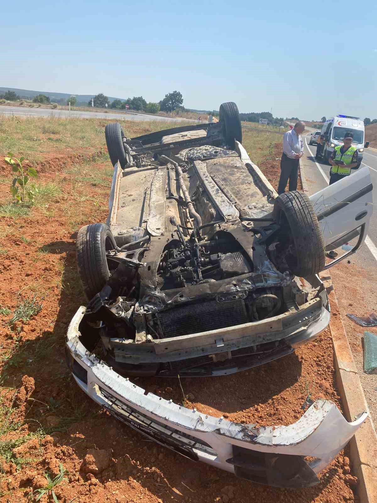 Bilecik'te kontrolden çıkan otomobilde yaralı