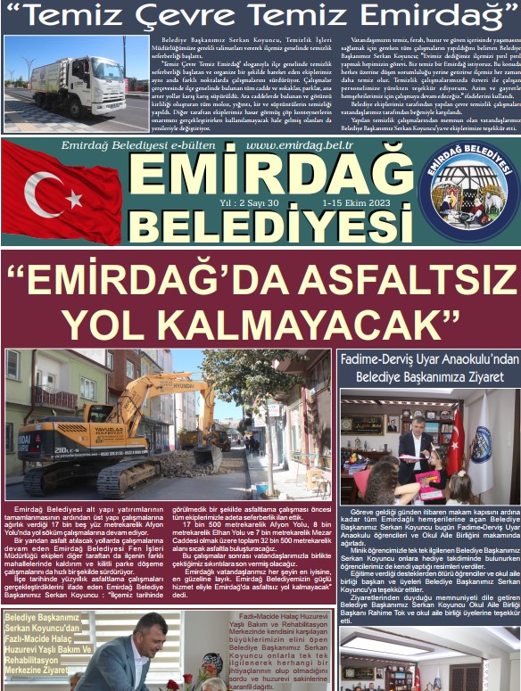 Emirdağ Belediyesi faaliyetleri 2023'te değerlendirdi.