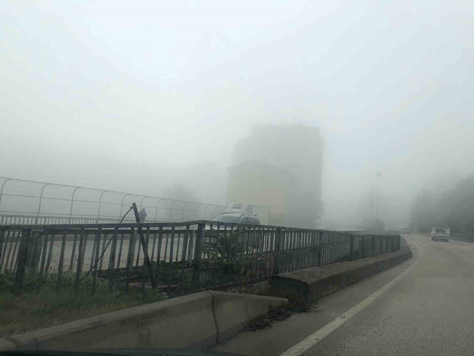 Bilecik'te yoğun sis trafikte zor anlar yaşattı.