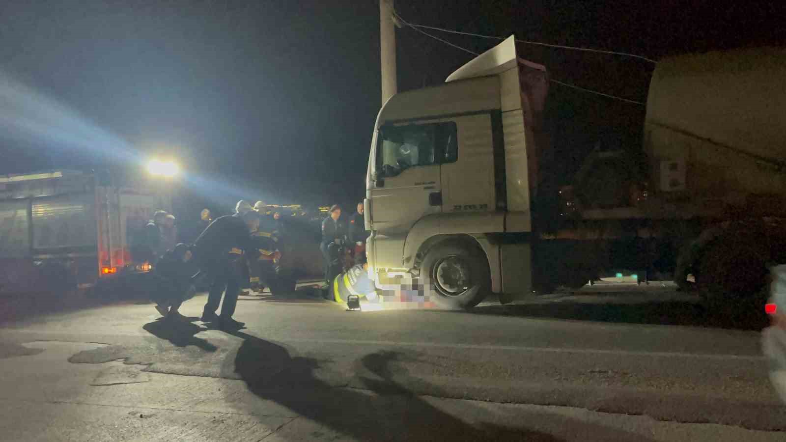 Eskişehir'de beton tankerinin çarptığı şahıs öldü.