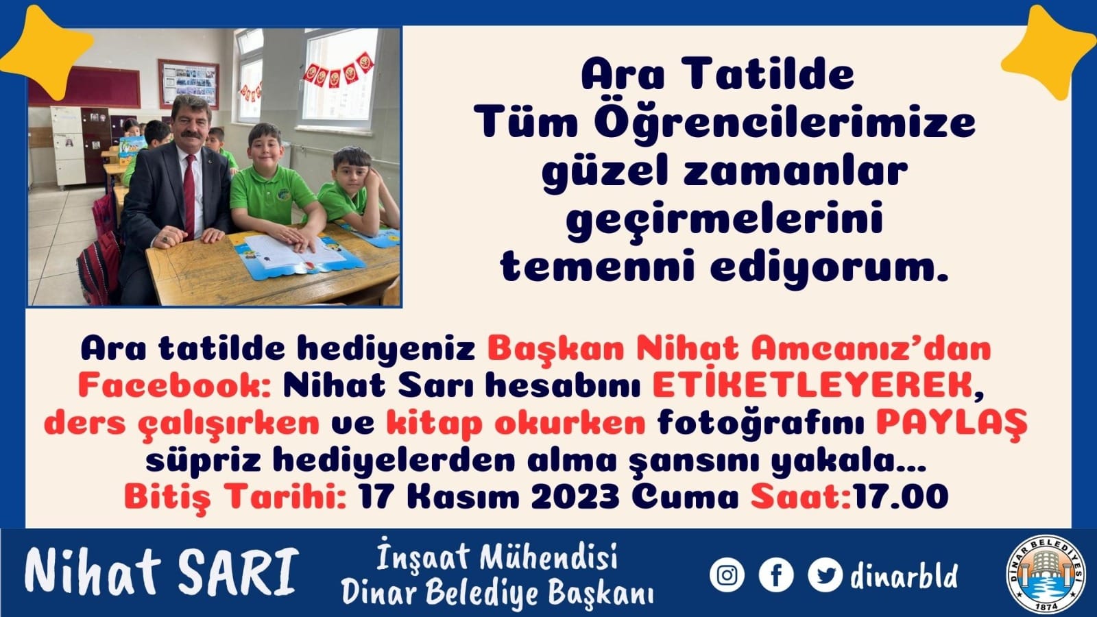 Dinar'da Öğrencilere Tatil Hediyesi Kampanyası!