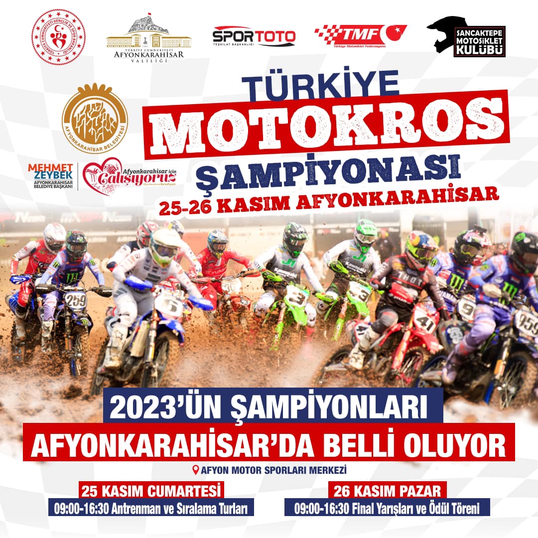 Afyonkarahisar'da Türkiye Motokros Şampiyonası Heyecanı