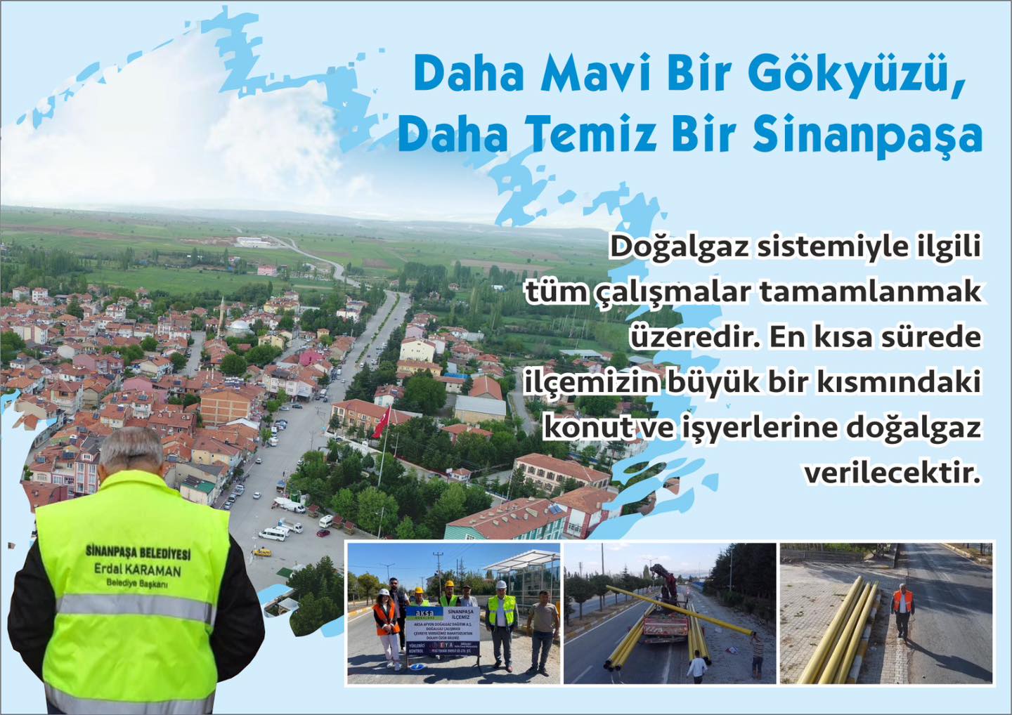 Sinanpaşa'Da Doğalgaz Hizmeti Heyecanı