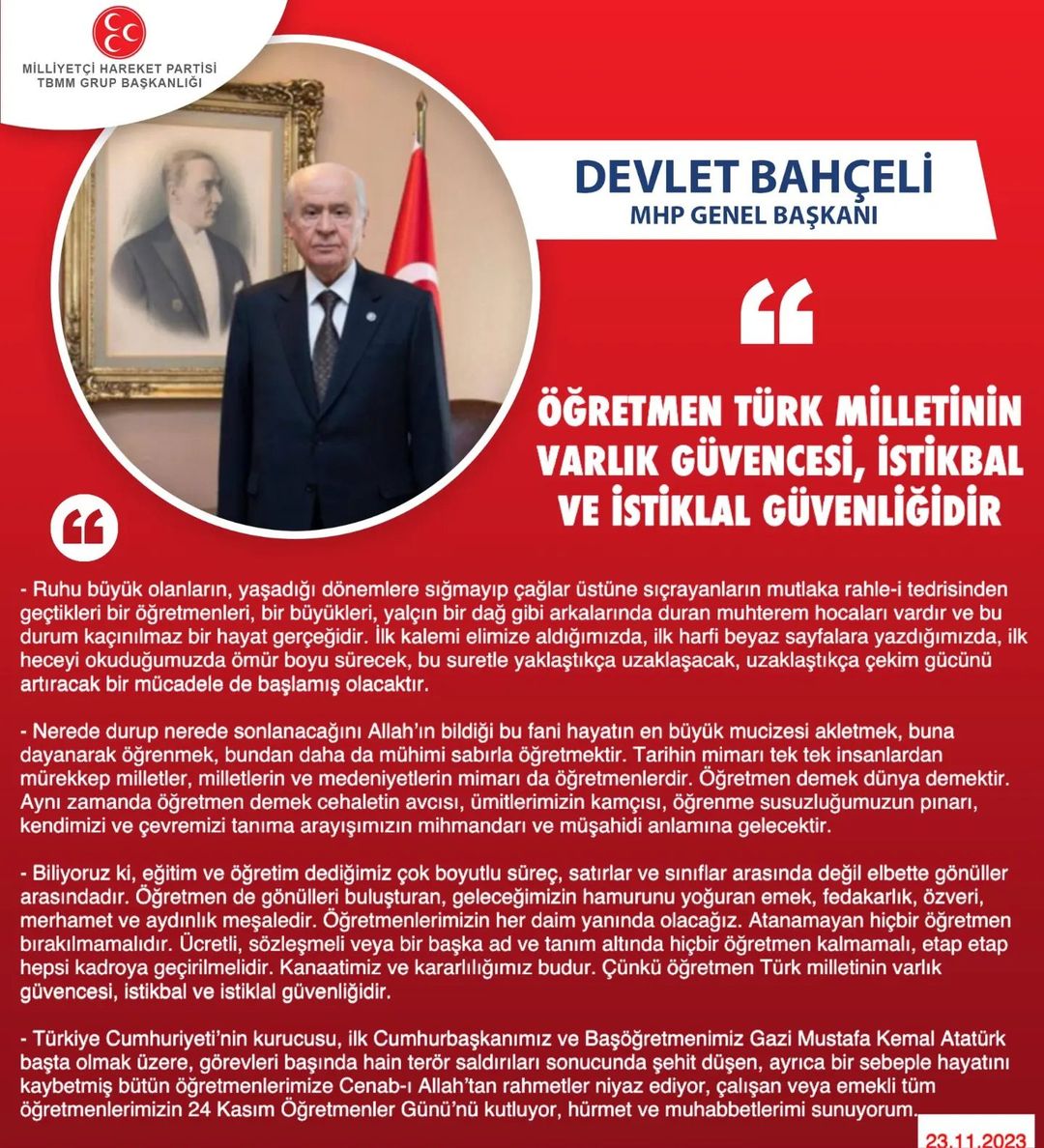 MHP Milletvekili Mehmet Taytak: Öğretmenler Türk Milletinin Geleceği İçin Vazgeçilmez