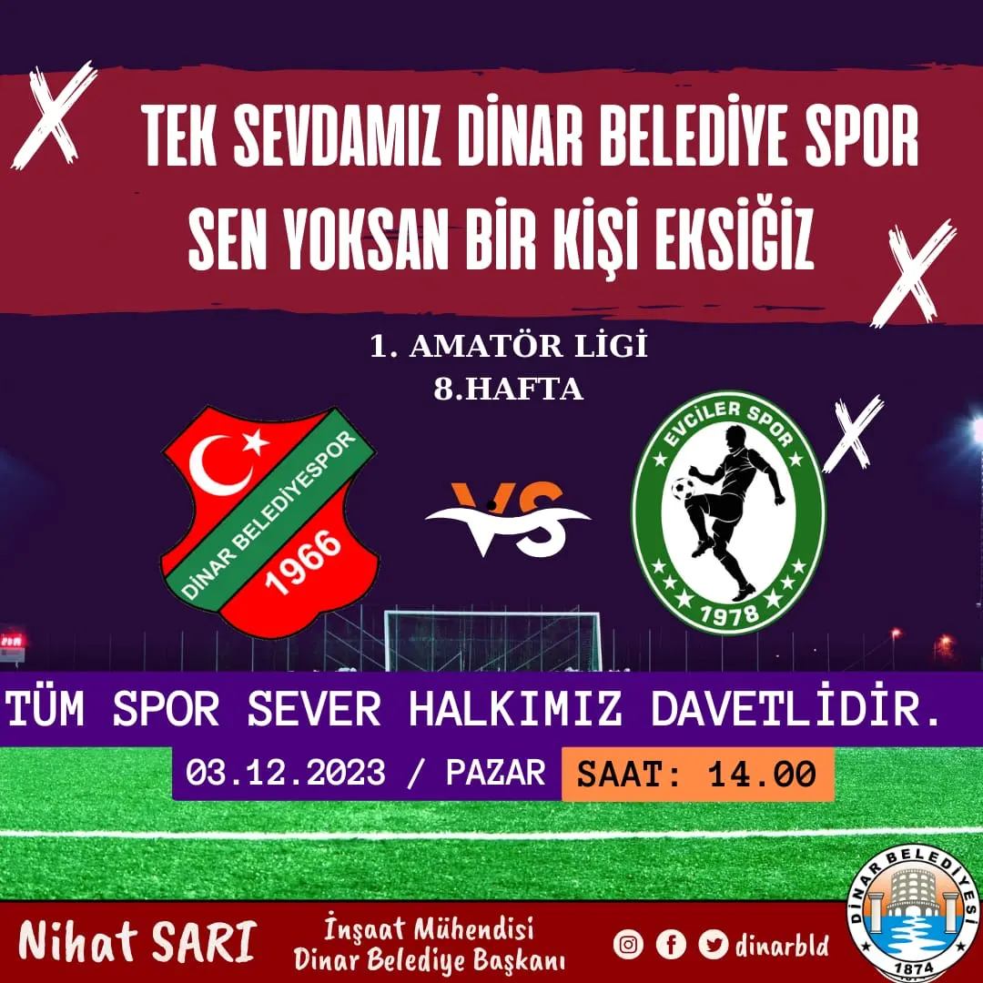 Dinar Belediye Spor tribünleri dolduruyor! #DinarBelediyeSpor #TribünleriDoldur