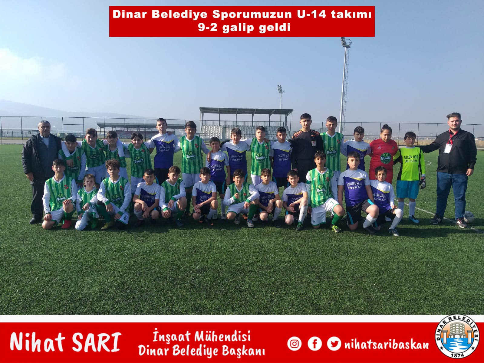 Dinar Belediye Spor, U-14 Maçında Başarılı!