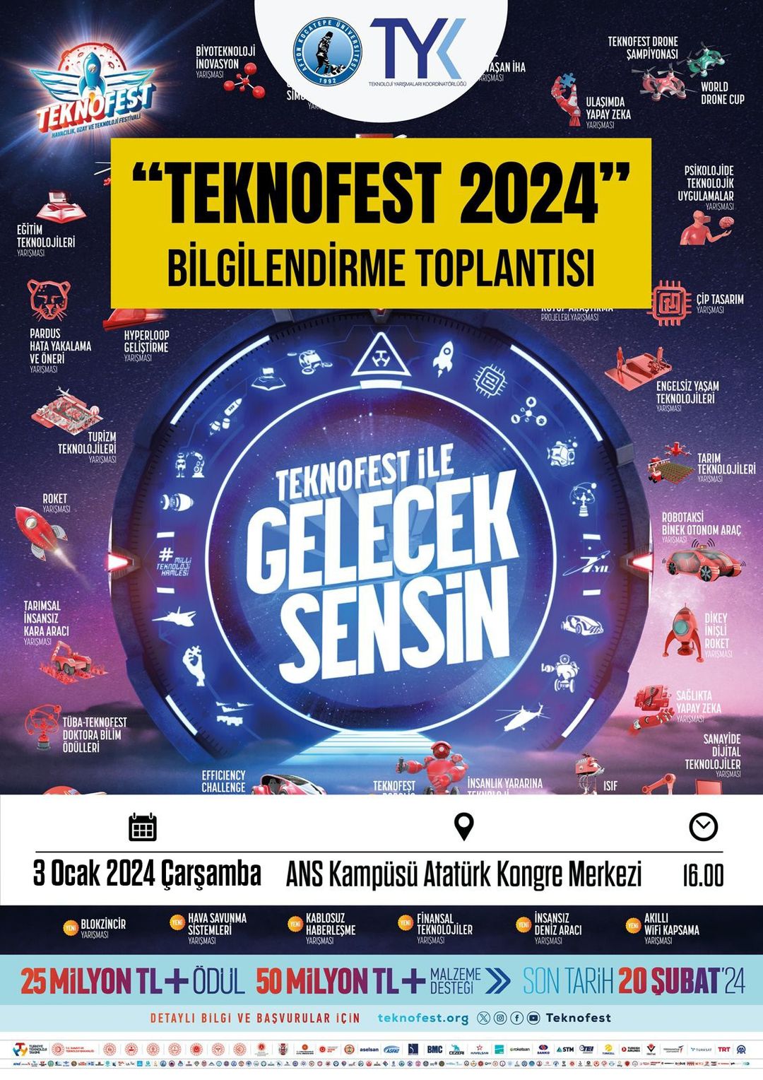 Afyon Kocatepe Üniversitesi, TEKNOFEST 2024'e katılım için harekete geçiyor.