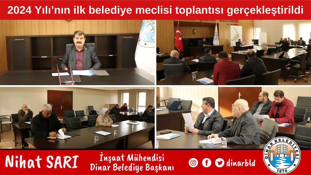 Dinar Belediye Meclisi 2024 Yılında Toplantı Yaptı