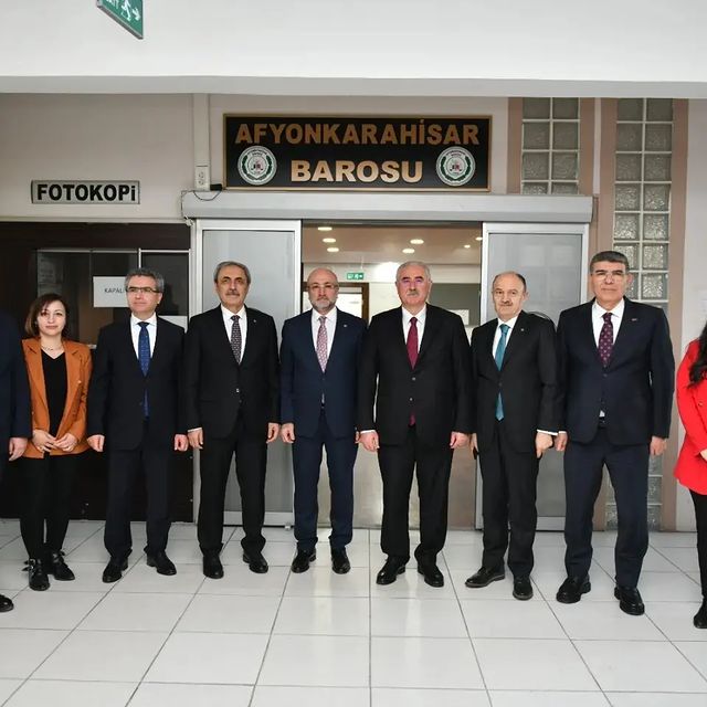 Yargıtay 1. Başkanı Mehmet Karaca, Afyonkarahisar Barosu'na Nezaket Ziyaretinde Bulundu