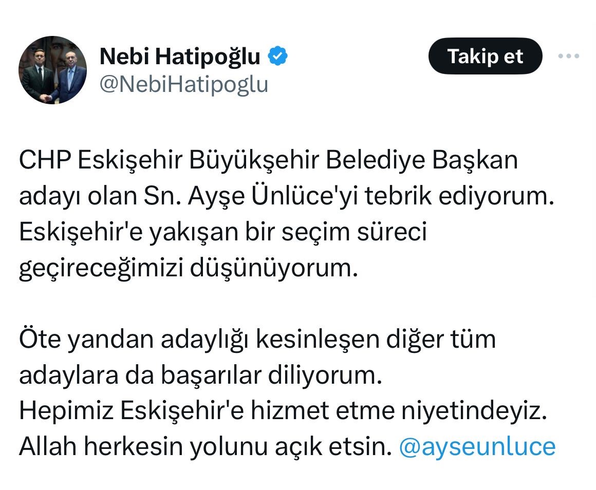 CHP ve AK Parti adayları arasında anlaşma sağlandı