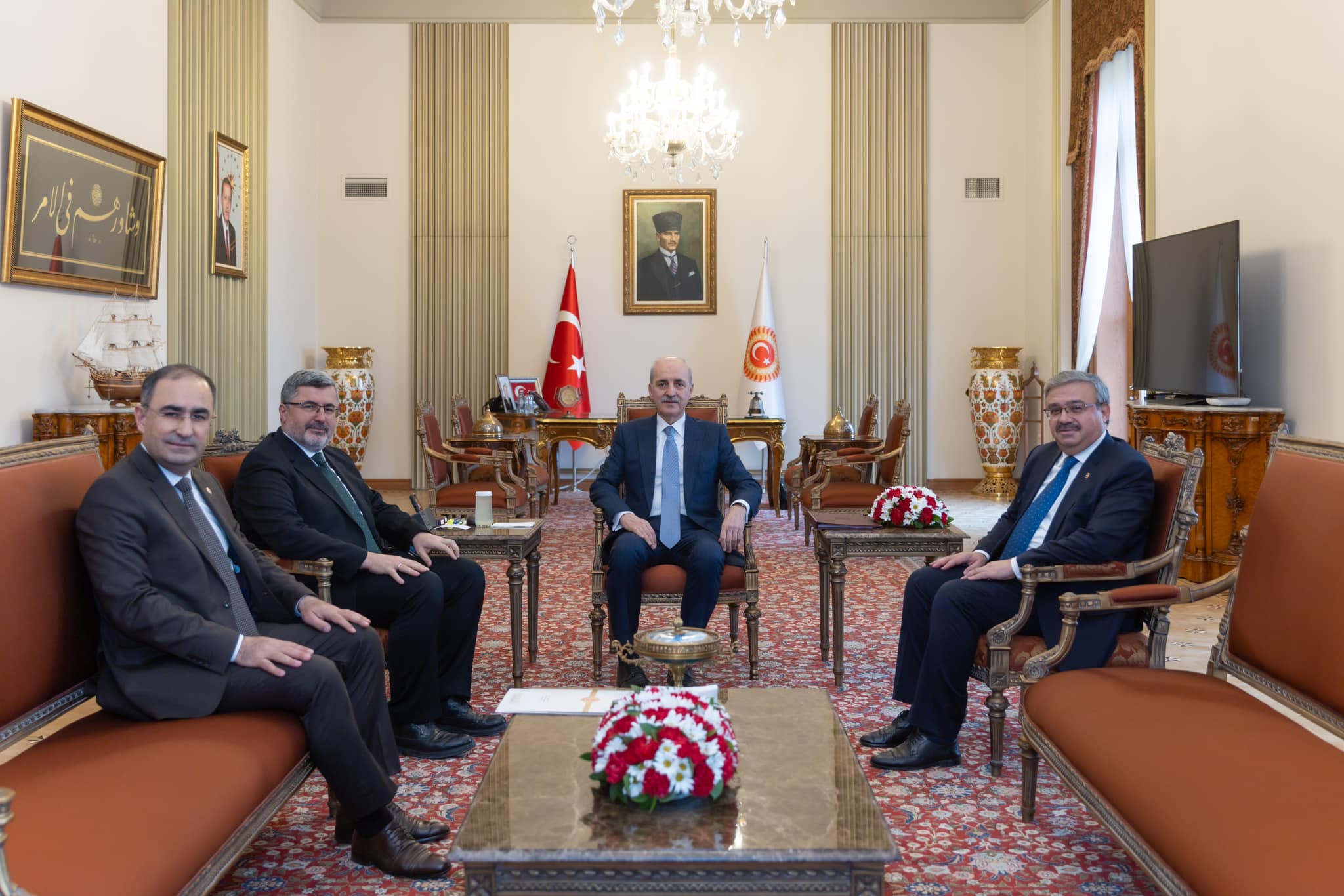 TBMM Başkanı Numan Kurtulmuş, Ali Özkaya ve Heyetini Kabul Etti