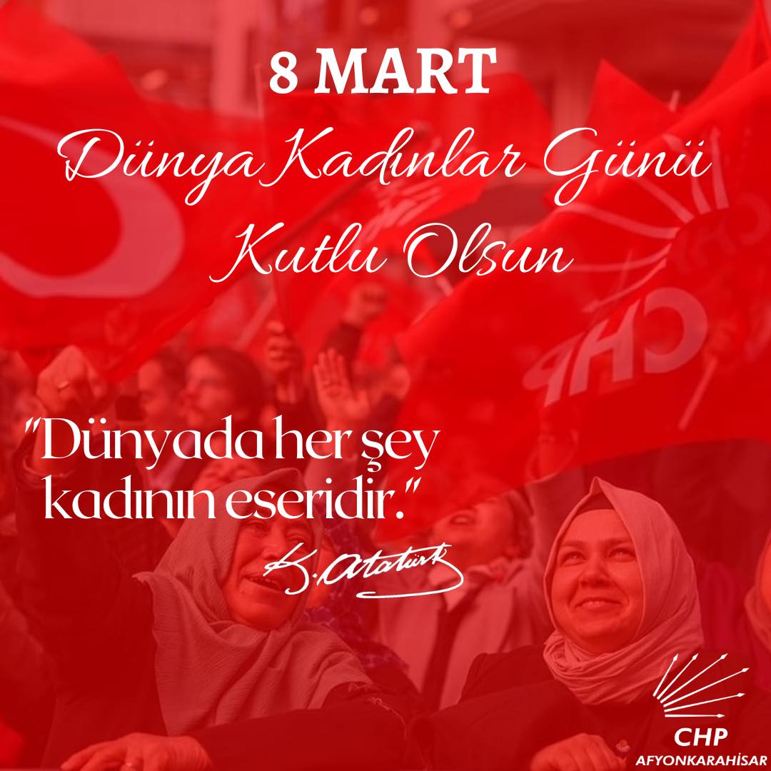 Afyonkarahisar'da CHP'nin 8 Mart Kadınlar Günü kutlaması