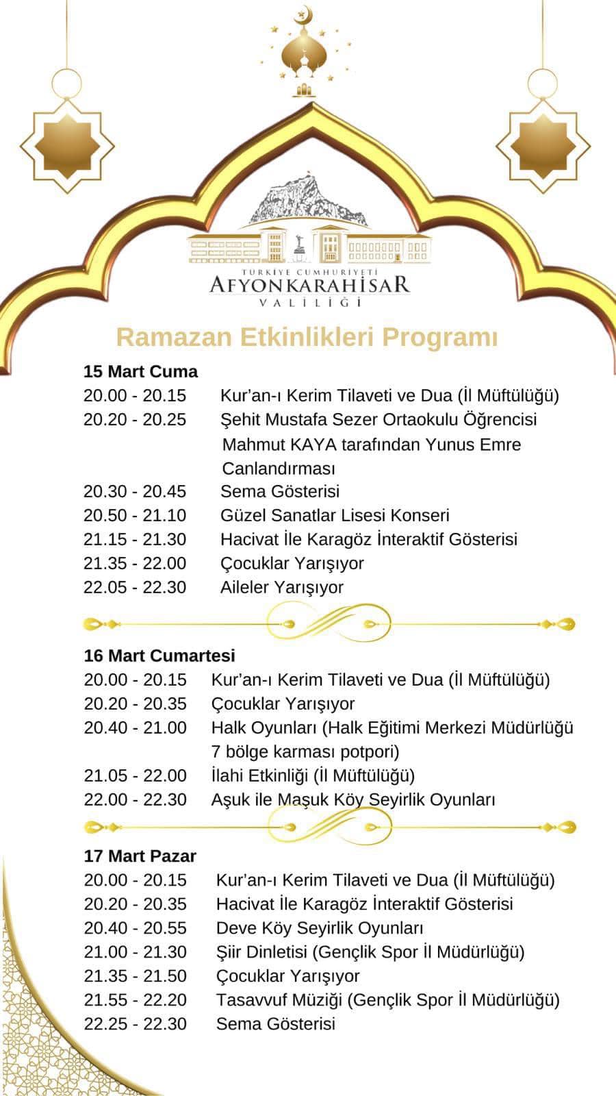 Şehr-i Ramazan, Afyonkarahisar’da Büyük Coşkuyla Devam Ediyor!