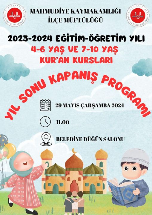 2023-2024 Eğitim-Öğretim Yılı Kuran Kursları Kapanış Programı