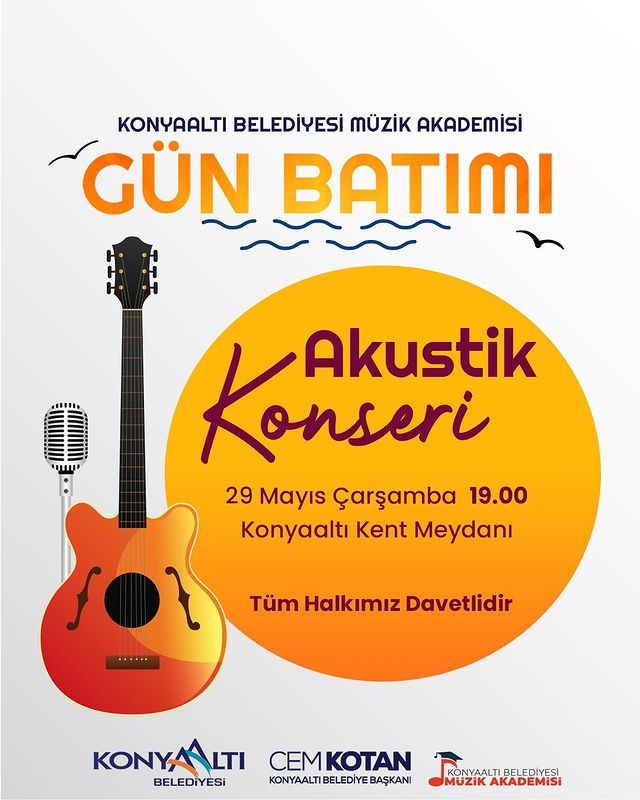 Konyaaltı Belediyesi Halka Özel Akustik Konser Düzenliyor