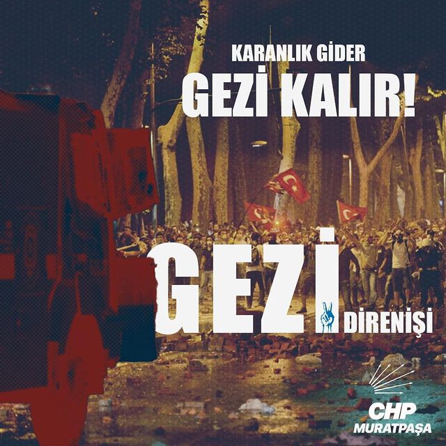 Muratpaşa CHP ilçe başkanlığı Gezi Parkı'nda Anma Etkinliği Düzenledi