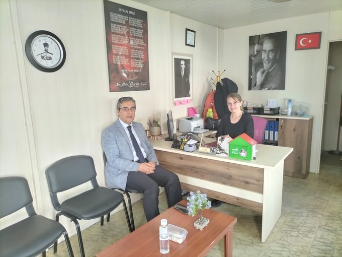 Kaymakam Sadettin Yücel, Işıklar Mahallesi Muhtarı Ramize Nurgül Laçin'i Ziyaret Etti