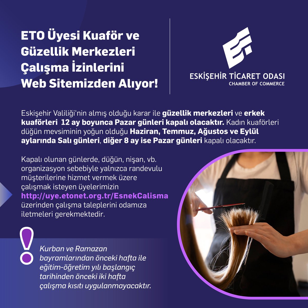 Eskişehir Ticaret Odası Üyeleri İçin Çalışma İzinleri Online Alınabilecek