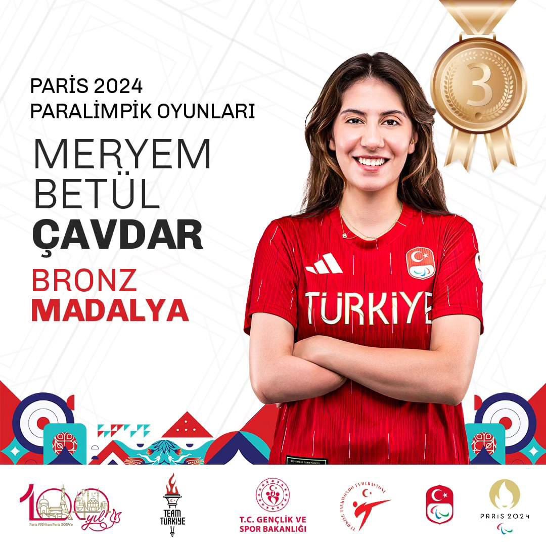 Türk Paralimpik Sporcusu Meryem Betül Çavdar Paris 2024'te Bronz Madalya Kazandı