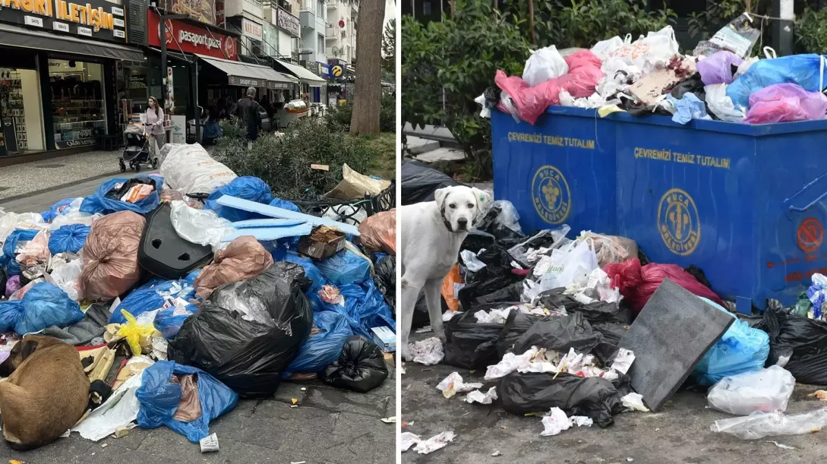 İzmir Buca'da Grev Sokakları Çöplüğe Çevirdi