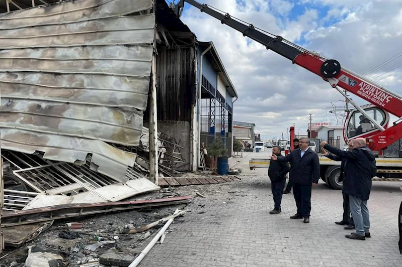 Afyonkarahisar'da Yanan İş Yerlerine Destek Ziyareti