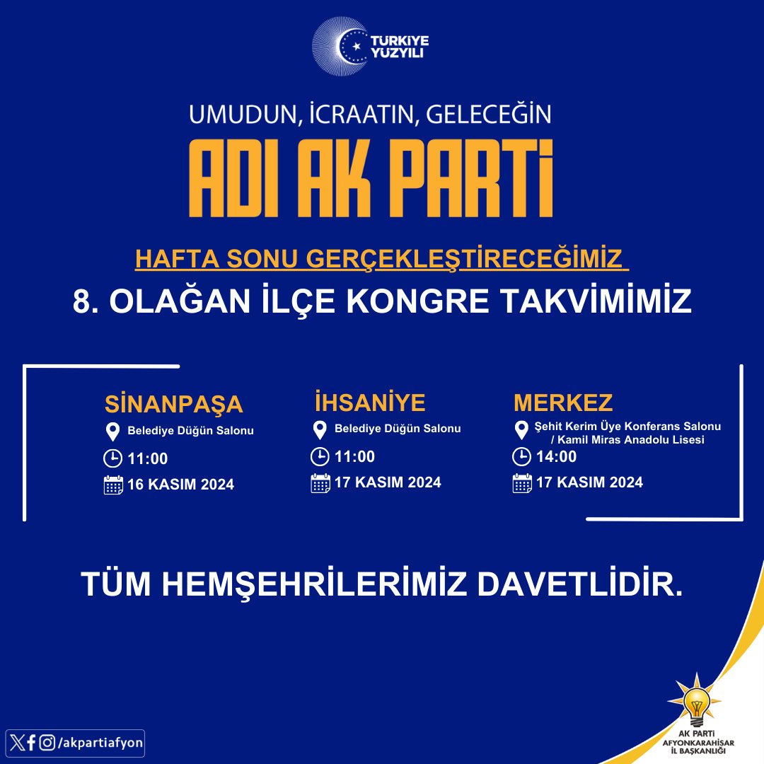 AK Parti Afyonkarahisar'da Coşkulu Kongre Haftası Başlıyor