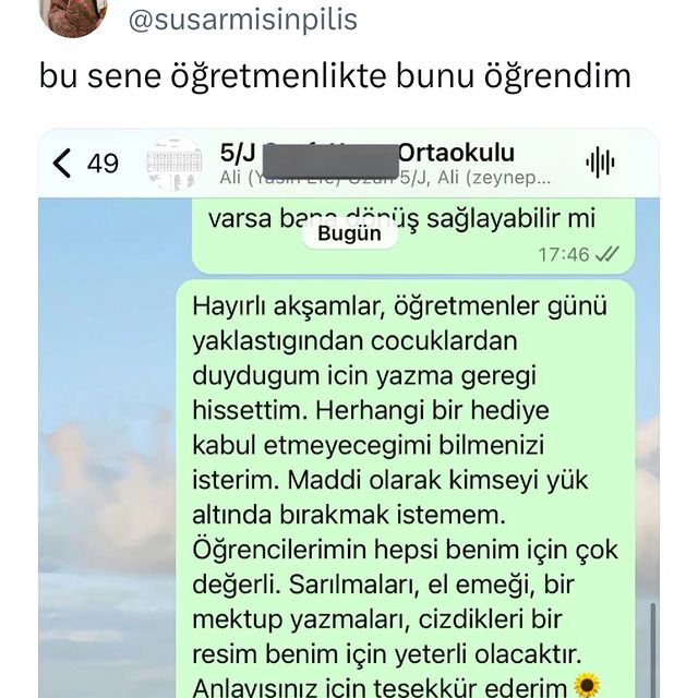 Öğretmenler Gününde Fark Yaratan Öğretmen