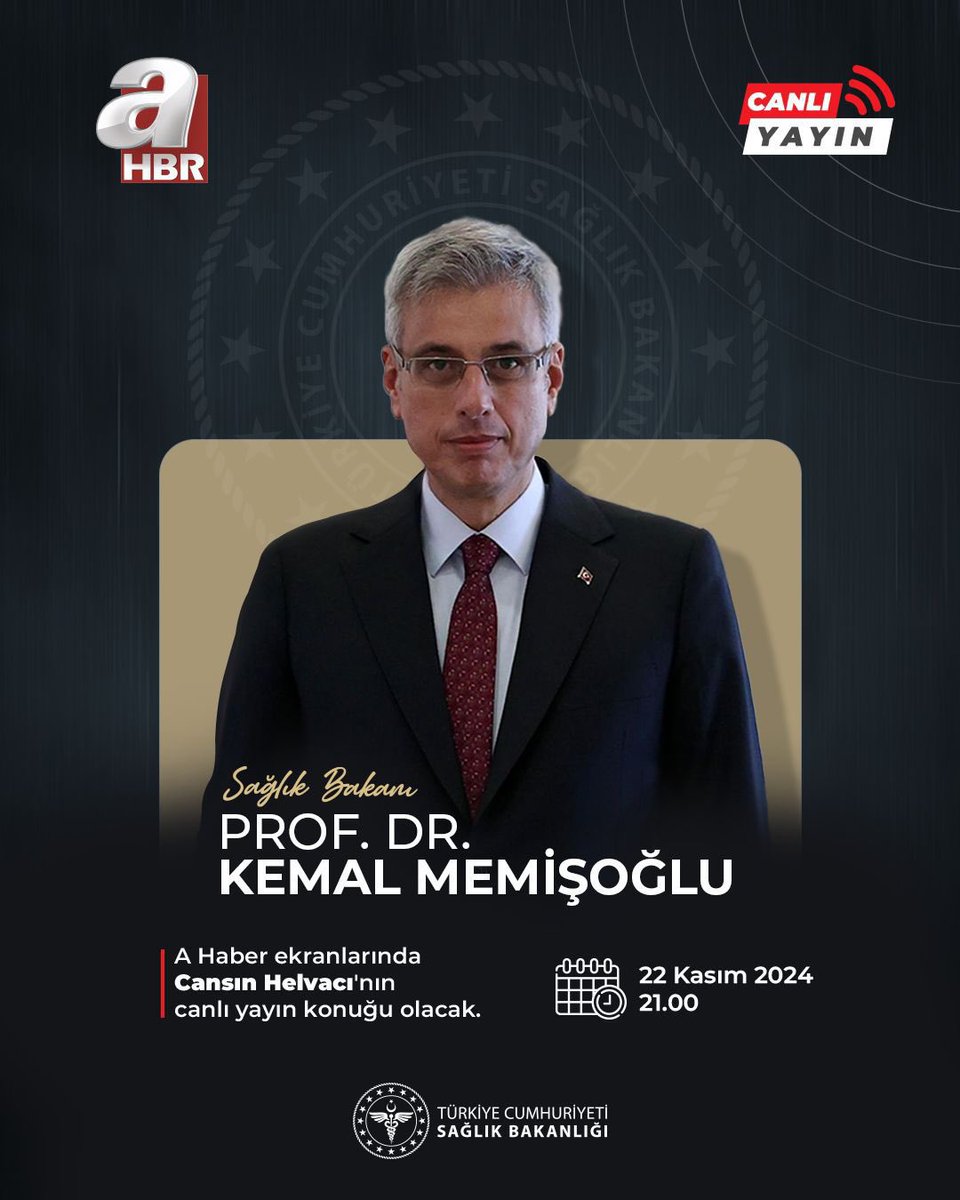 Sağlık Bakanı Prof. Dr. Kemal Memişoğlu'nun Katılımıyla Sağlıkta Güncel Gelişmeler Tartışılacak