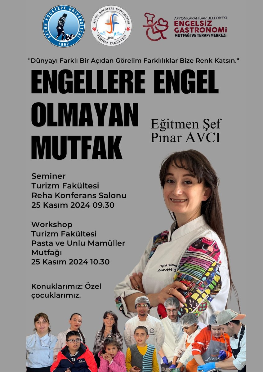 Afyon Kocatepe Üniversitesi'nde Engelleri Aşan Mutfak Etkinliği