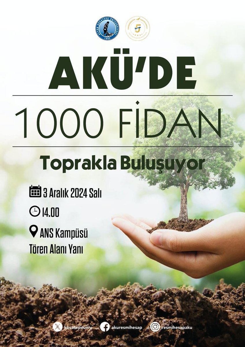 Afyon Kocatepe Üniversitesi'nde 1000 Fidanlık Yeşil Kampüs Etkinliği