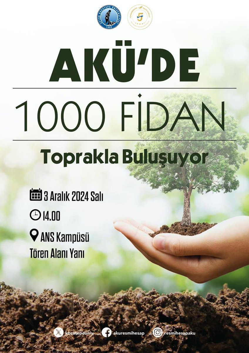 Afyon Kocatepe Üniversitesi'nde 1000 Fidan Toprakla Buluştu