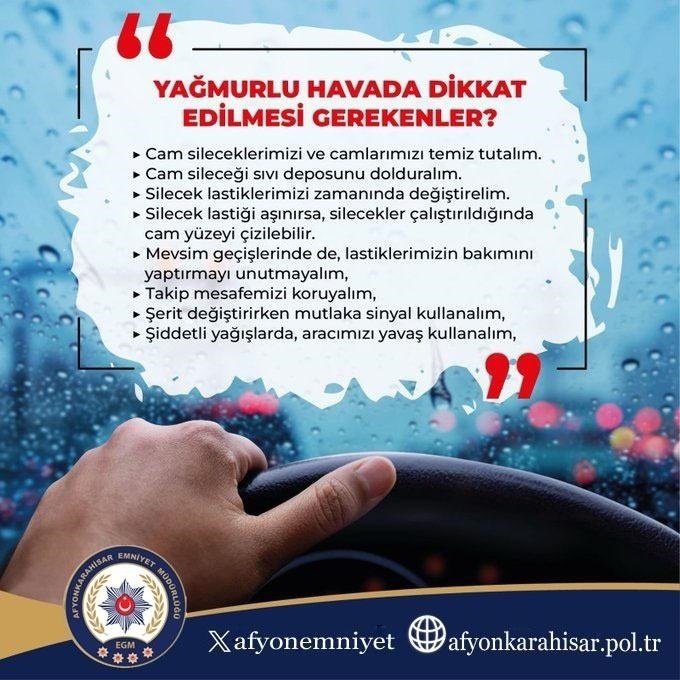 Yağmurlu Havalarda Güvenli Sürüş İçin Tavsiyeler