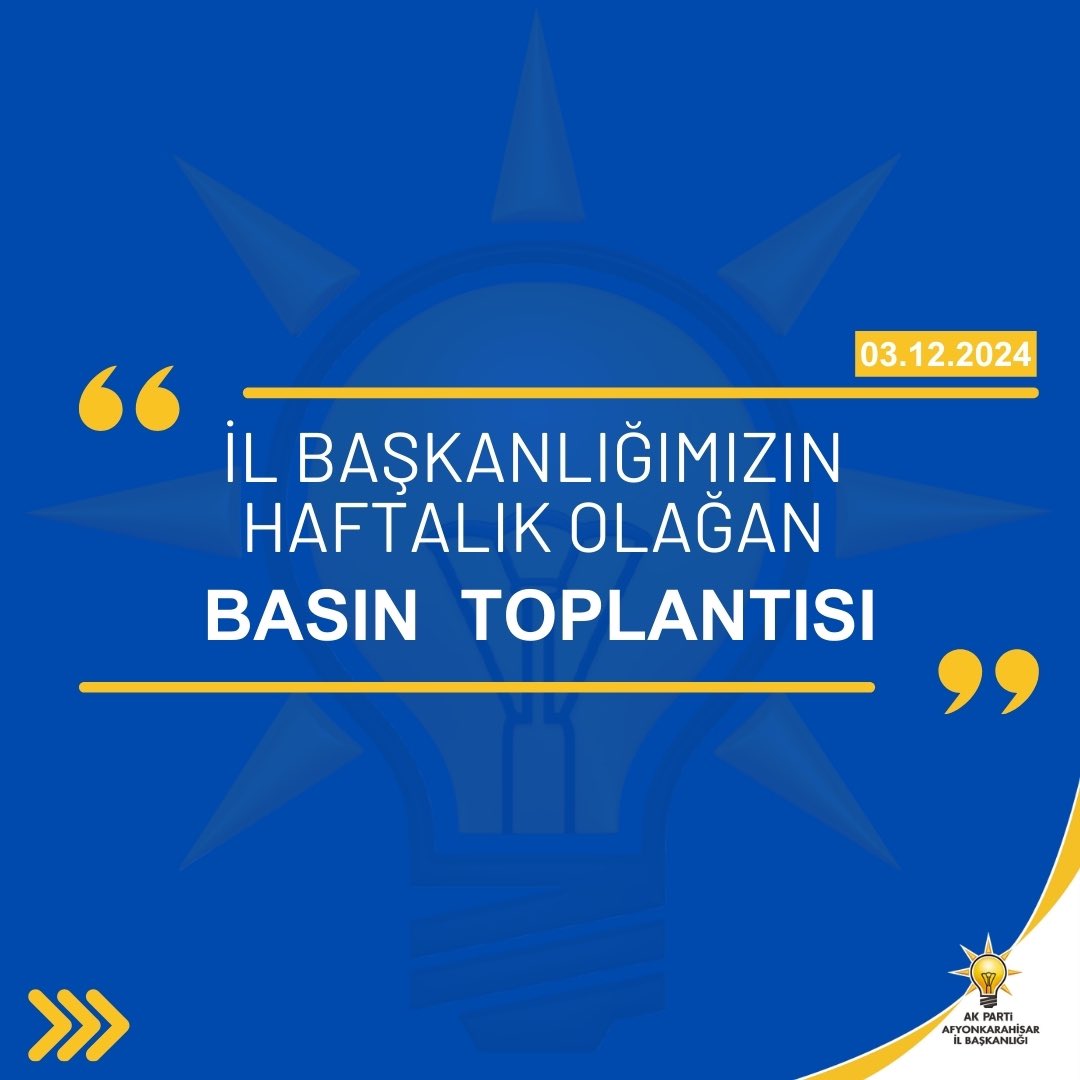 Afyonkarahisar'da AK Parti'nin Haftalık Basın Toplantısının Öne Çıkan Başlıkları