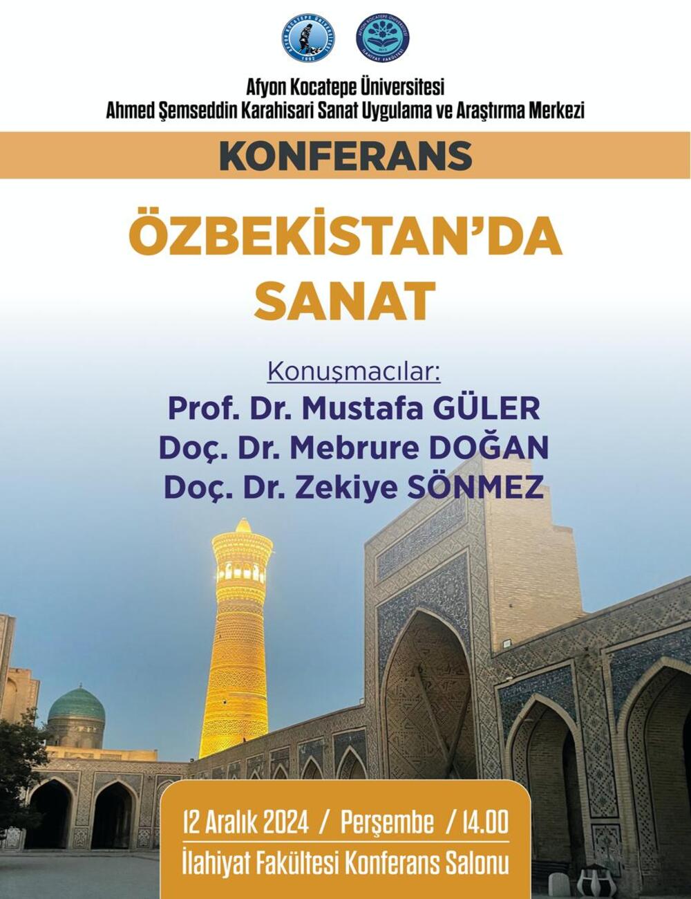 Afyon Kocatepe Üniversitesi'nde Özbekistan Sanatı Tanıtıldı