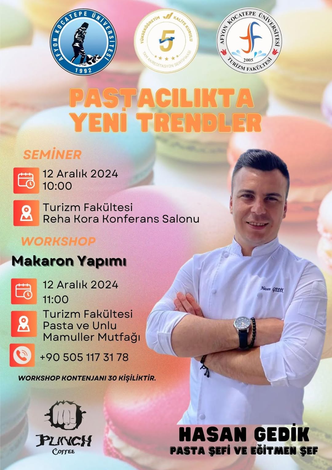 Afyon Kocatepe Üniversitesi'nde Pastacılıkta Yeni Trendler Konuşuldu