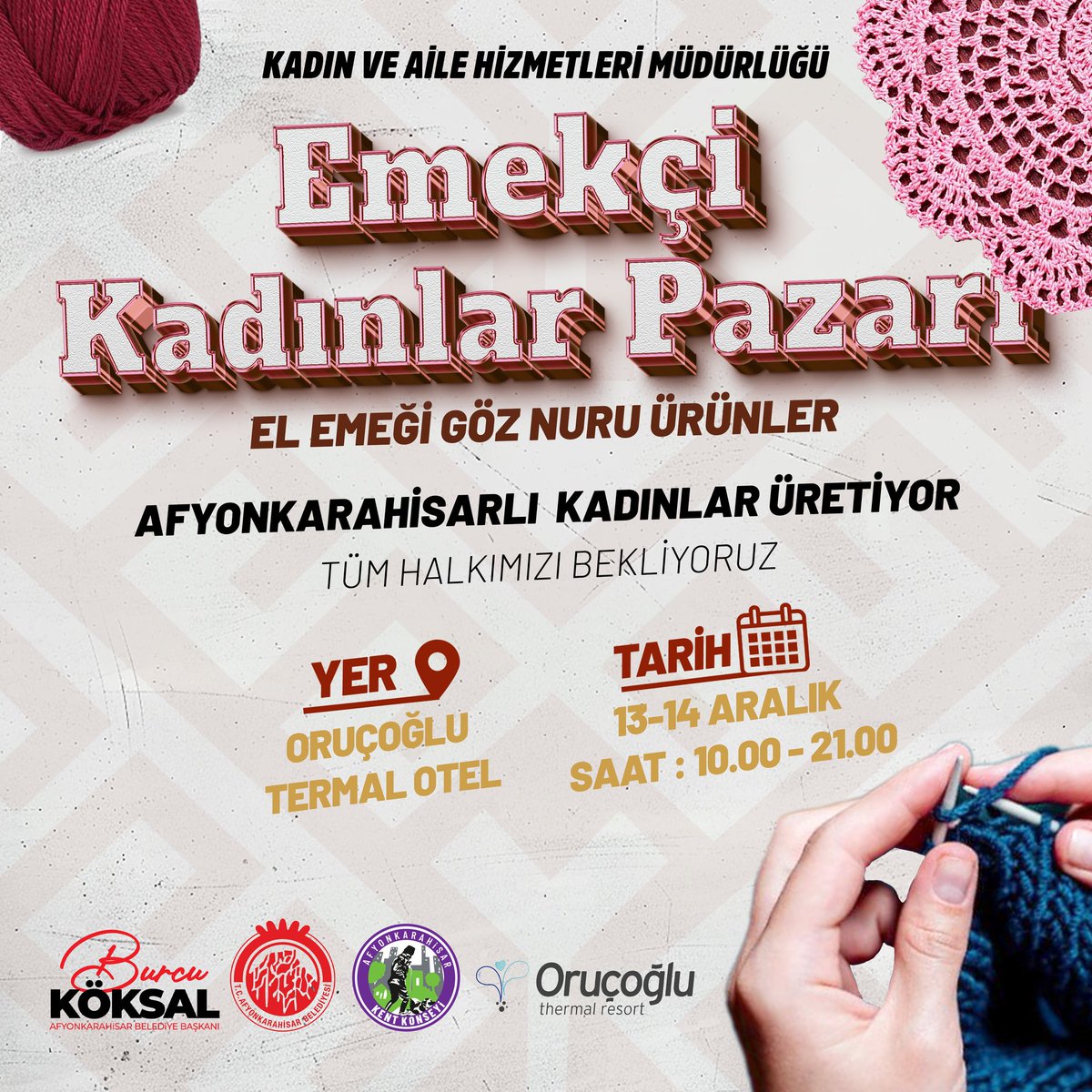 Afyonkarahisarlı Kadınların El Emeği Ürünleri Pazarda Buluşuyor