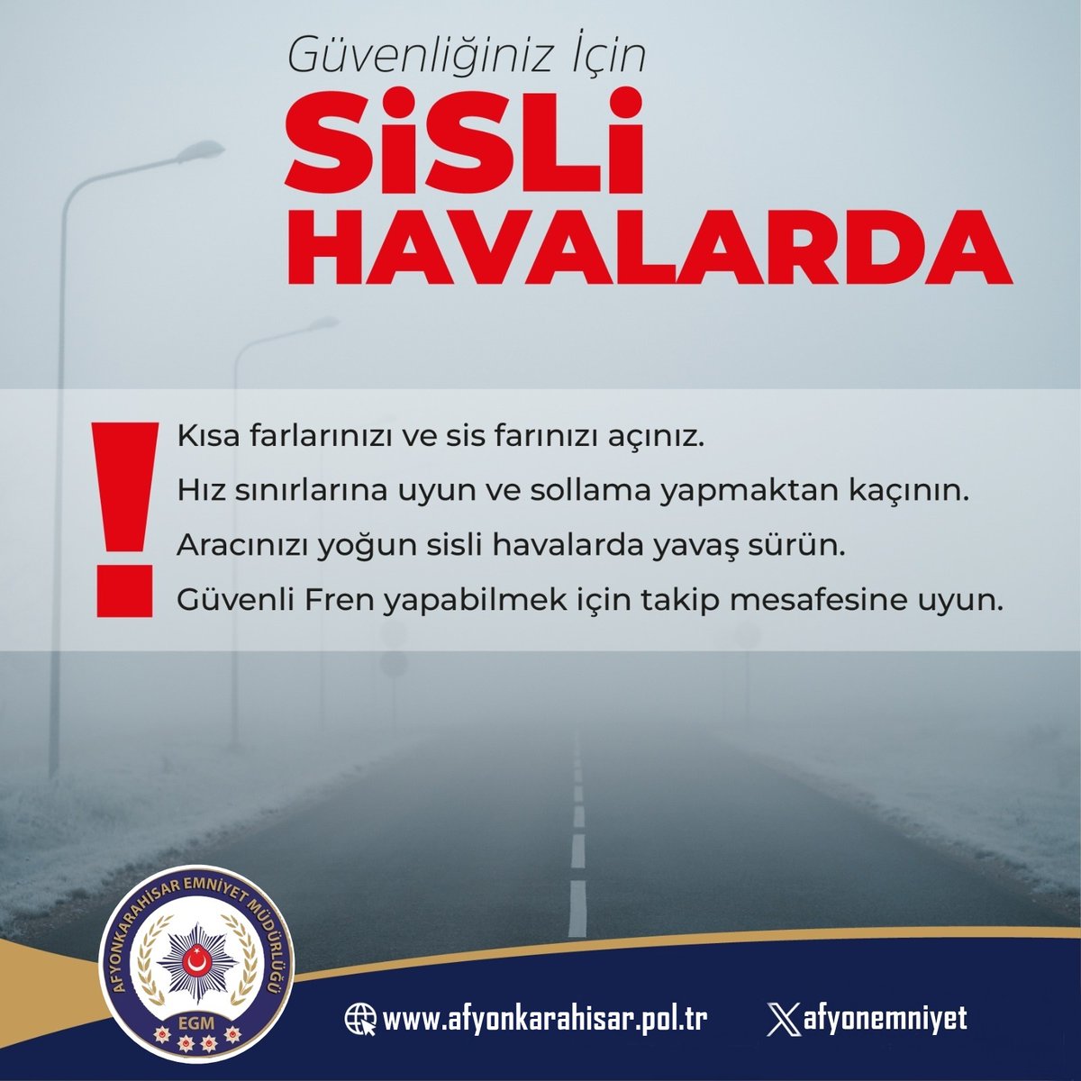 Güvenli Sürüş İçin Sisli Havada Dikkat Edilmesi Gerekenler