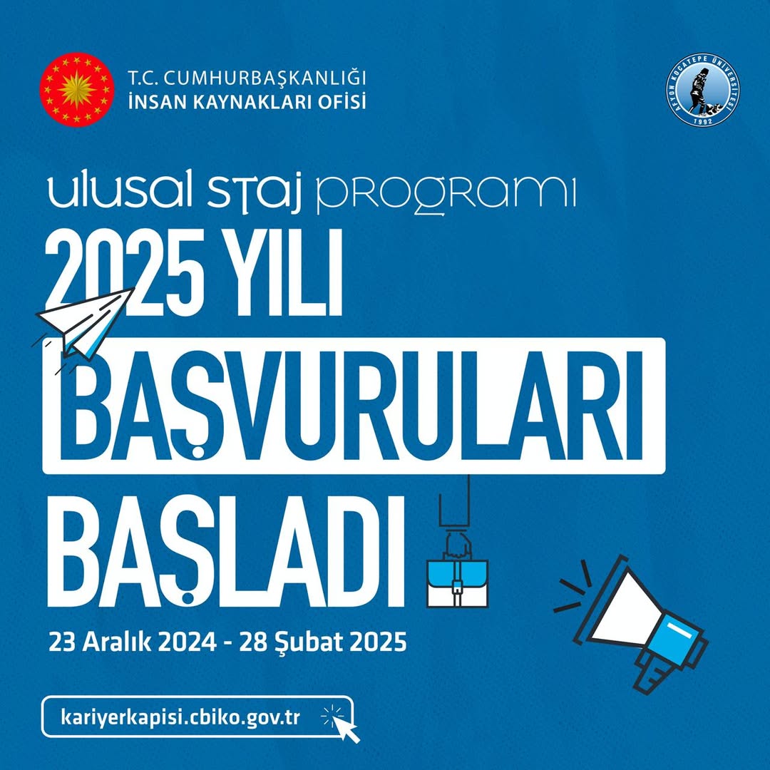 Ulusal Staj Programı 2025 Başvuruları Başladı!