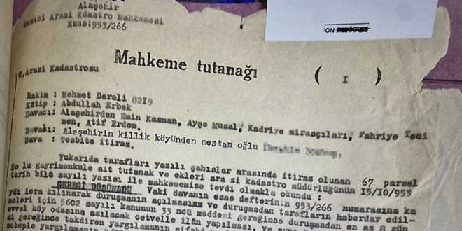 Türk Hukuk Tarihinin En Uzun Davası Tamamlandı: 71 Yıl Süren Tapu Davası Sonuçlandı