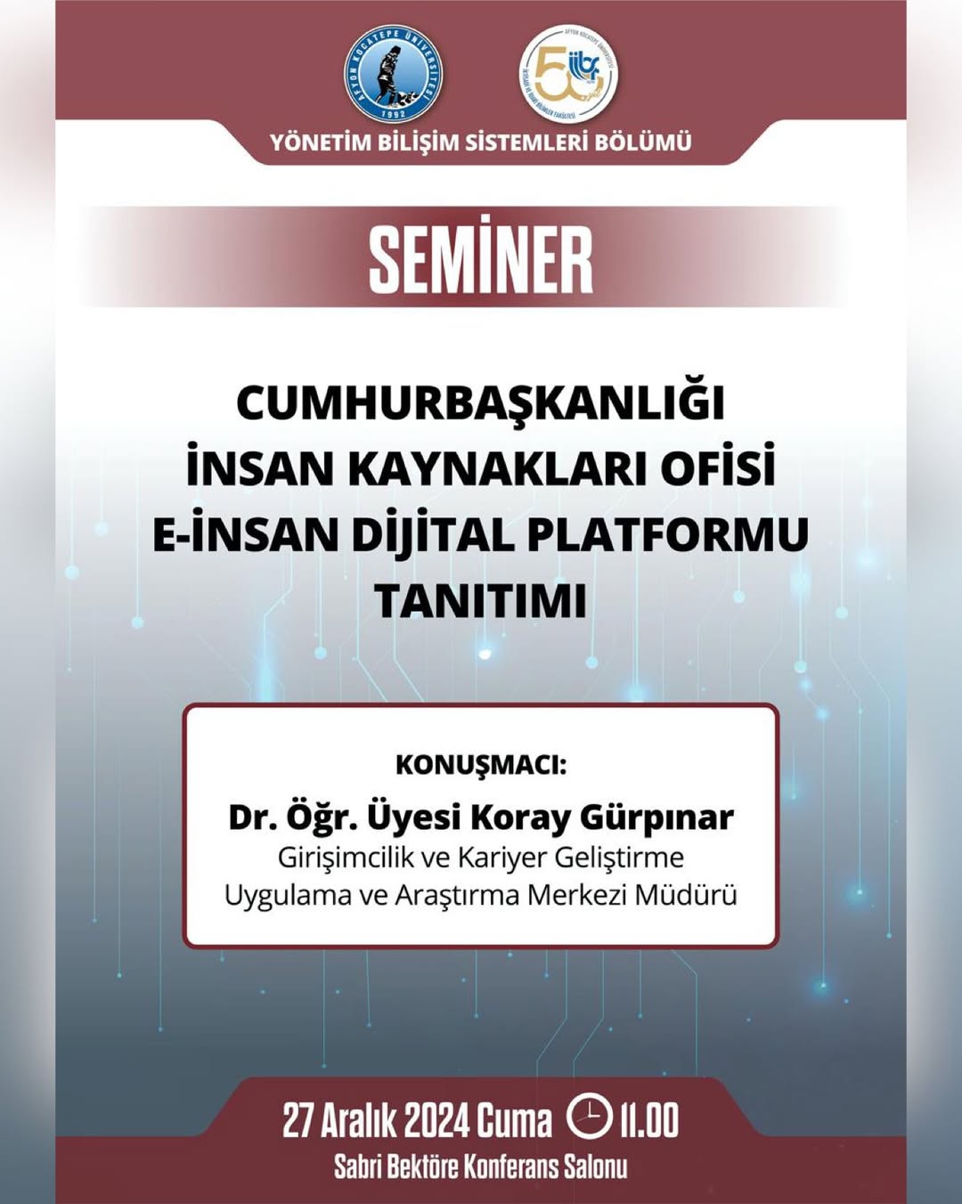 Afyon Kocatepe Üniversitesi'nde Dijital Dönüşüm: e-İnsan Platformu Tanıtıldı