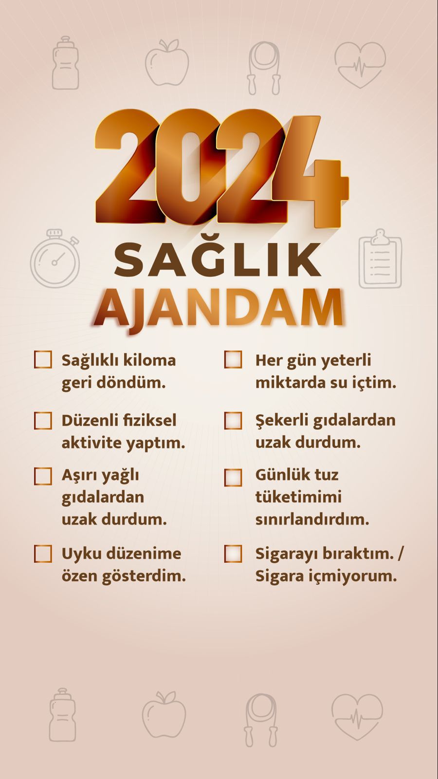 2025 Yılında Sağlık Dolu Bir Ajanda Dileriz