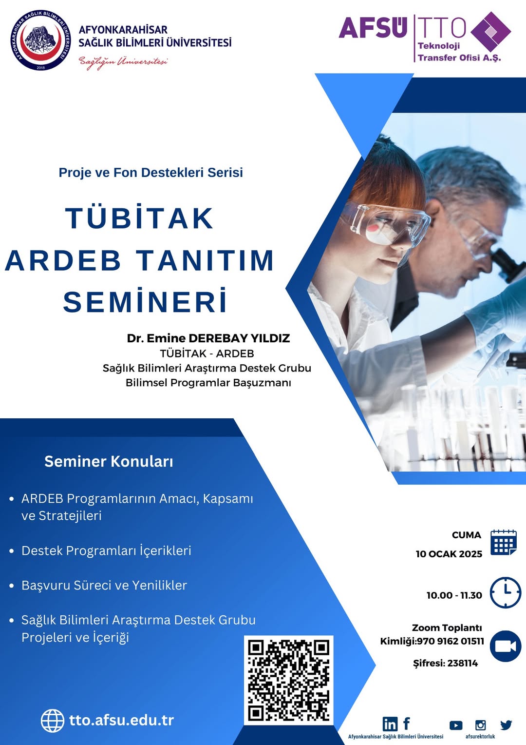 TÜBİTAK ARDEB Tanıtım Semineri Afyonkarahisar'da!