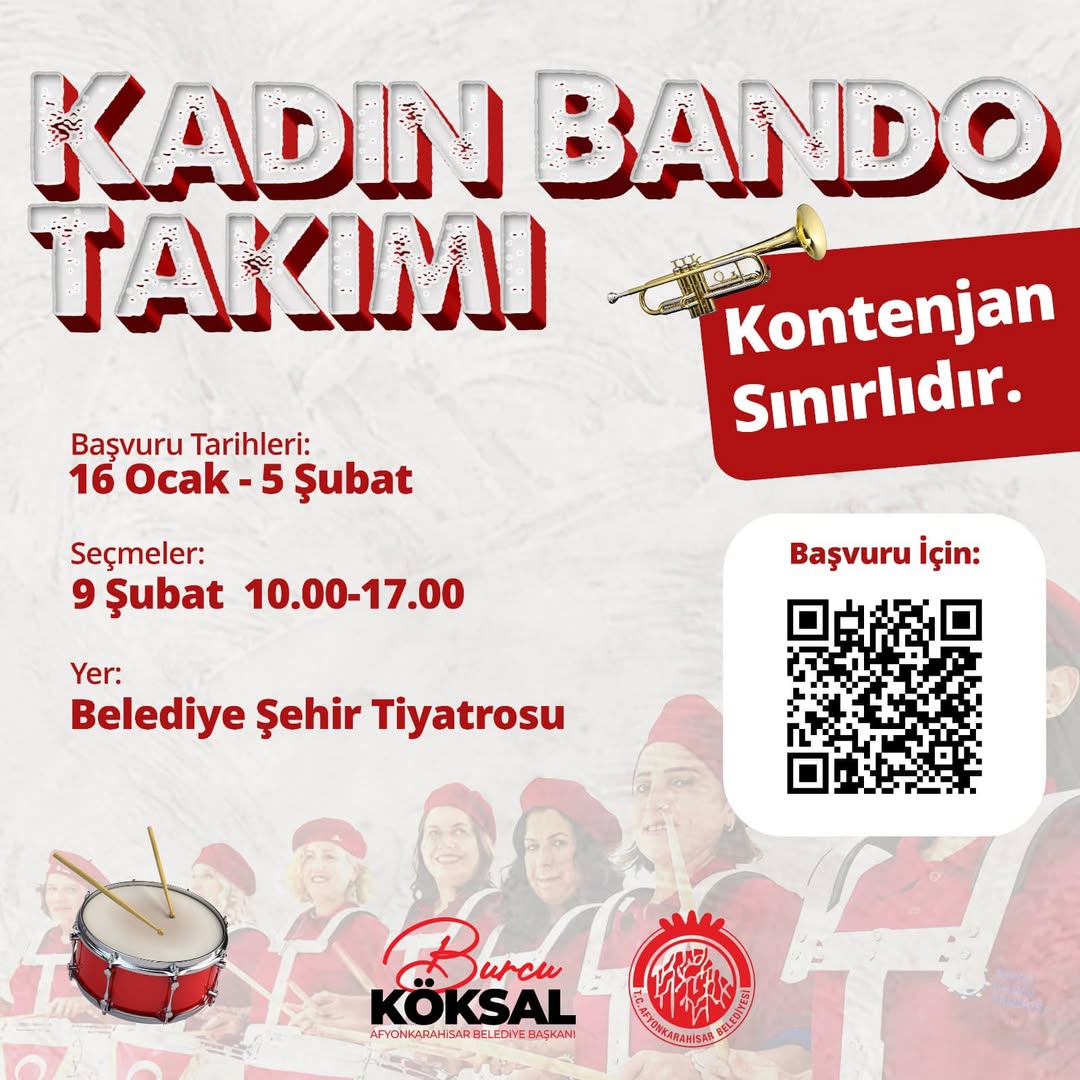 Afyonkarahisar'da Kadın Bando Takımı İçin Heyecan Verici Çağrı