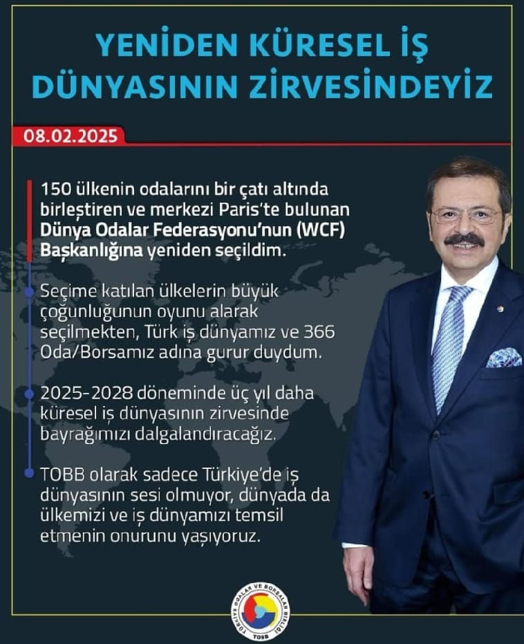 TOBB Başkanı Hisarcıklıoğlu'nun Küresel Başarısı Türkiye'ye Gurur Getirdi