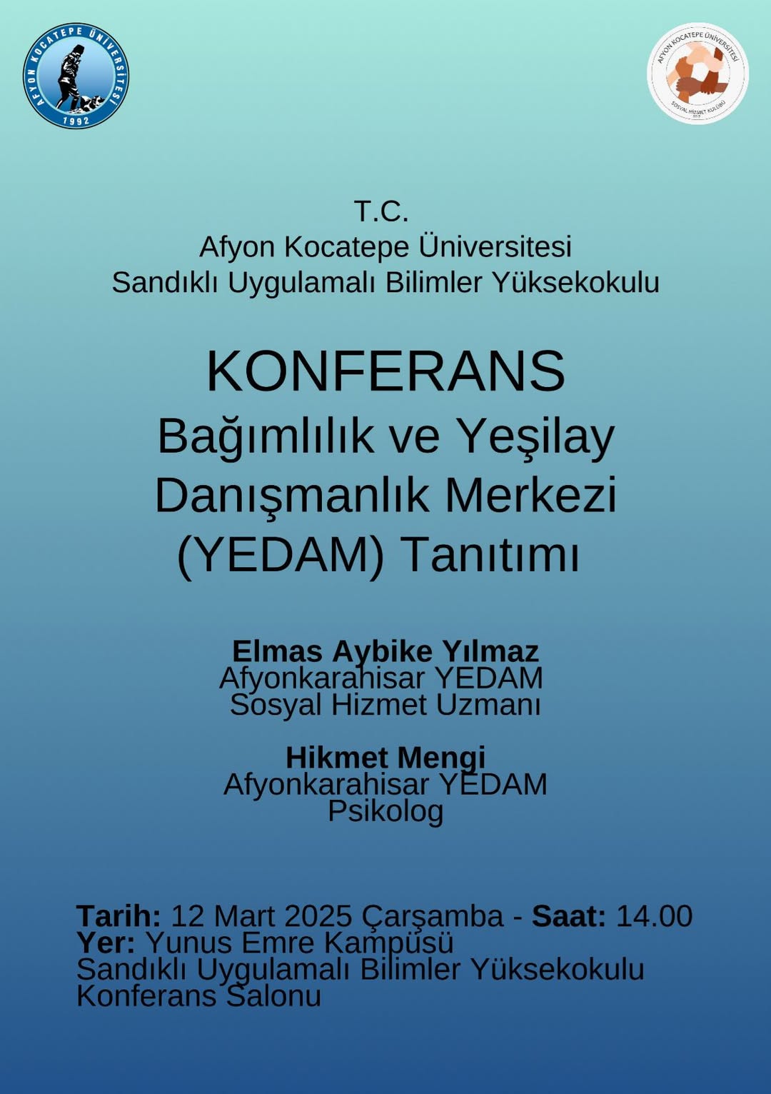 Afyon Kocatepe Üniversitesi'nde Bağımlılıkla Mücadele İçin Önemli Adım: YEDAM Tanıtımı