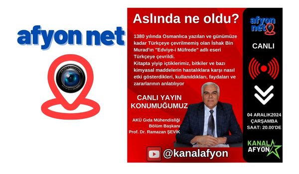 Prof. Dr. Ramazan Şevik, Kanal Afyon'da Canlı Yayın Konuğu